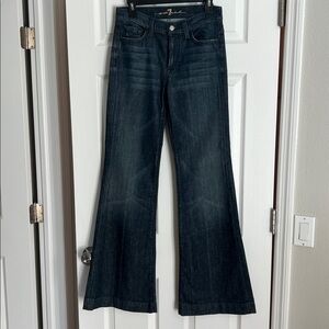 7 For All Mankind Indigo Flared Jeans